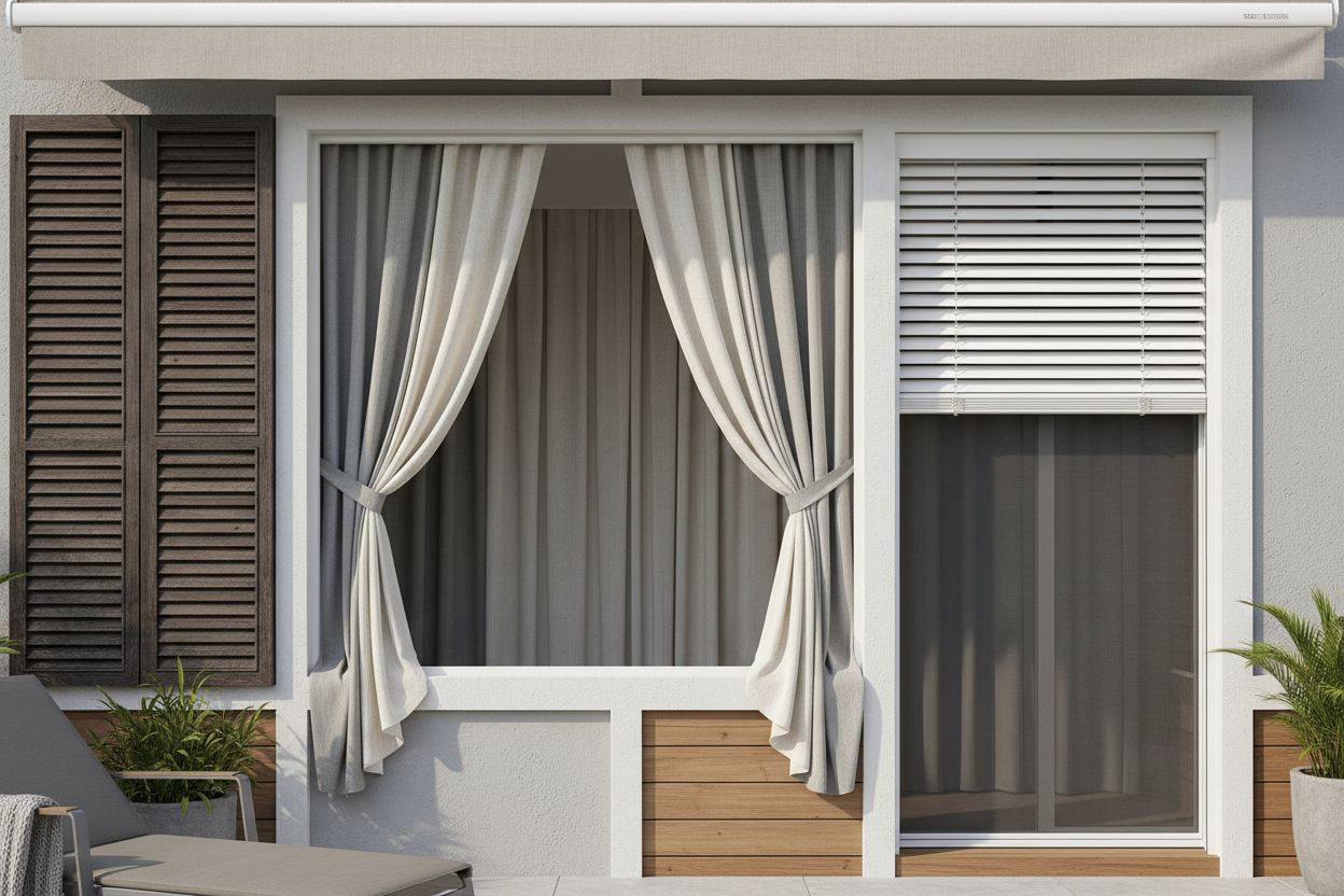 Curtains, Blinds, Flyscreens, Shutters