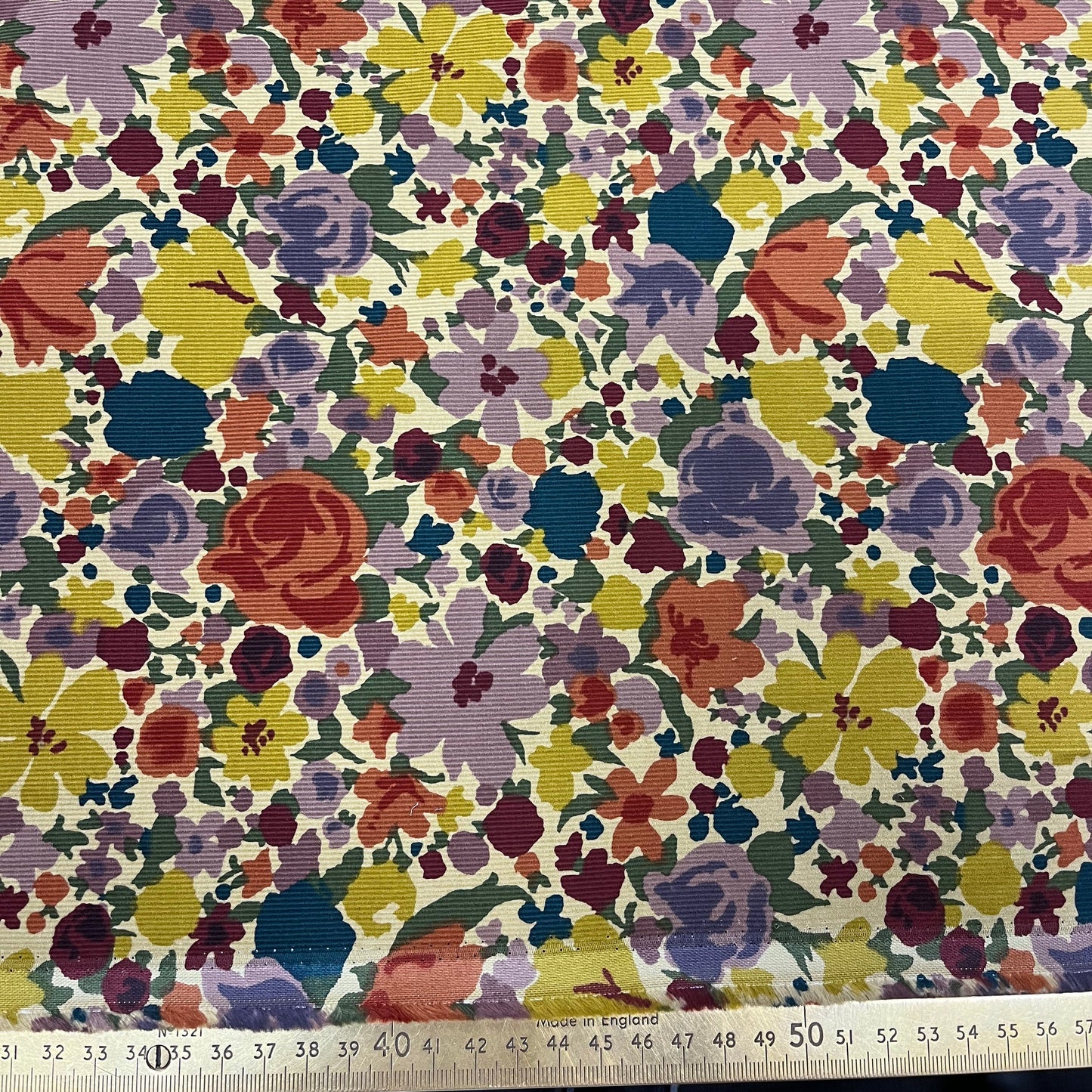 Printed Corduroy - Mustard Floral